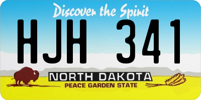 ND license plate HJH341