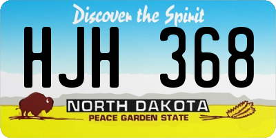 ND license plate HJH368