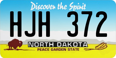 ND license plate HJH372