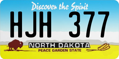 ND license plate HJH377