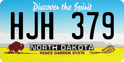 ND license plate HJH379