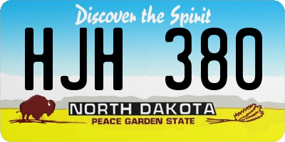 ND license plate HJH380