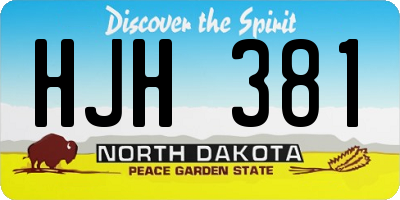 ND license plate HJH381