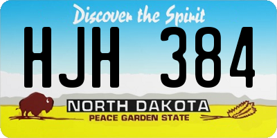 ND license plate HJH384