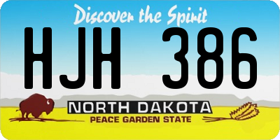 ND license plate HJH386