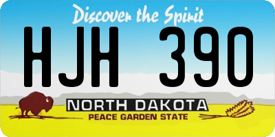 ND license plate HJH390