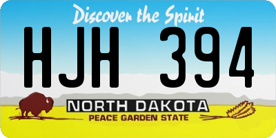 ND license plate HJH394