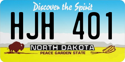 ND license plate HJH401