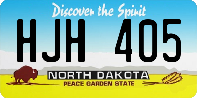 ND license plate HJH405