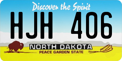 ND license plate HJH406