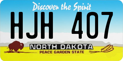 ND license plate HJH407