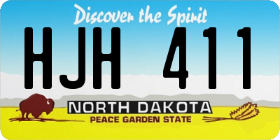 ND license plate HJH411