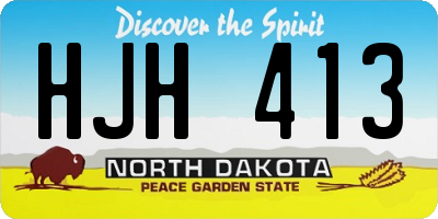 ND license plate HJH413