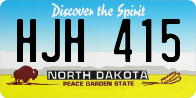 ND license plate HJH415