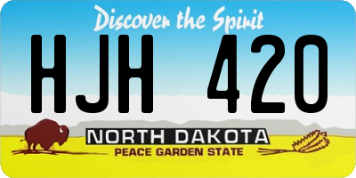 ND license plate HJH420