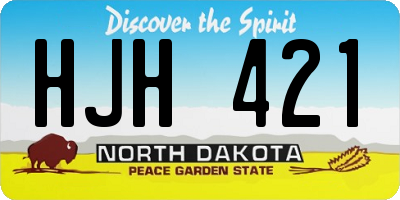 ND license plate HJH421