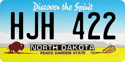 ND license plate HJH422