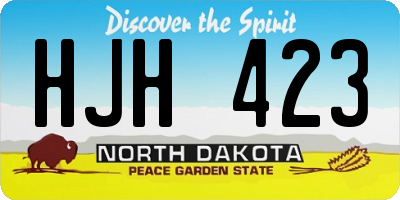 ND license plate HJH423