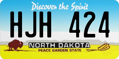 ND license plate HJH424