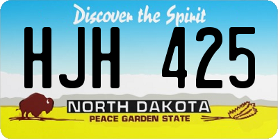 ND license plate HJH425