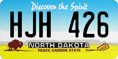 ND license plate HJH426