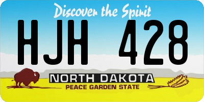 ND license plate HJH428