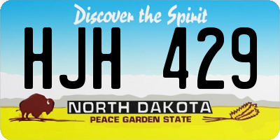 ND license plate HJH429