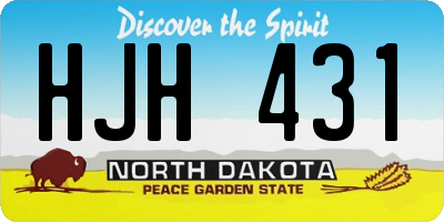 ND license plate HJH431