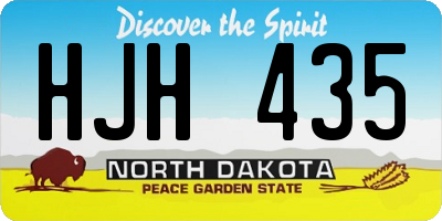 ND license plate HJH435