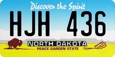 ND license plate HJH436