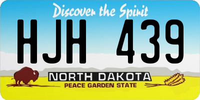 ND license plate HJH439