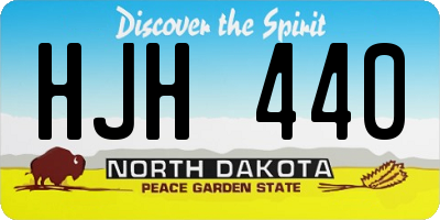 ND license plate HJH440