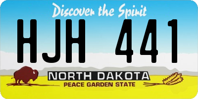 ND license plate HJH441