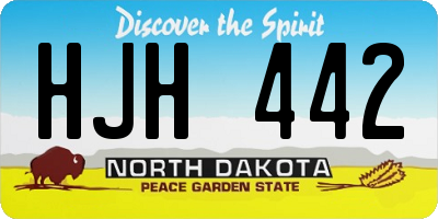 ND license plate HJH442