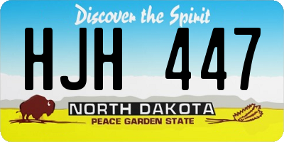 ND license plate HJH447