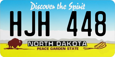 ND license plate HJH448