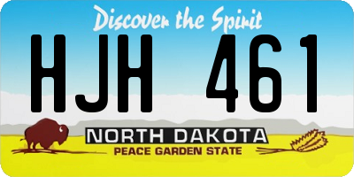 ND license plate HJH461