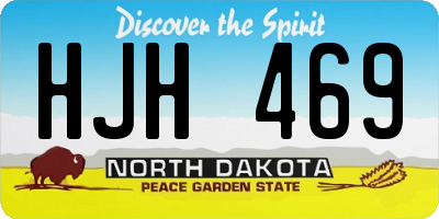 ND license plate HJH469