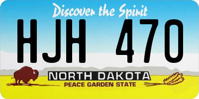 ND license plate HJH470