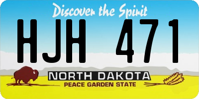 ND license plate HJH471