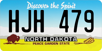 ND license plate HJH479