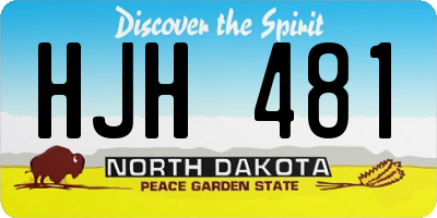 ND license plate HJH481