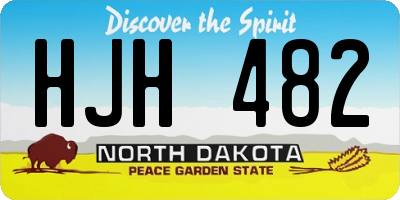 ND license plate HJH482