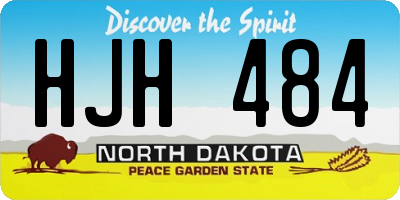 ND license plate HJH484