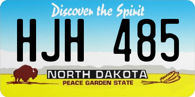 ND license plate HJH485