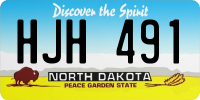 ND license plate HJH491