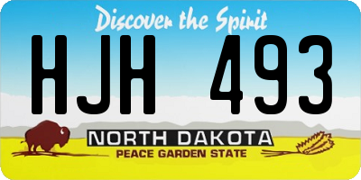 ND license plate HJH493