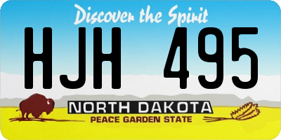 ND license plate HJH495