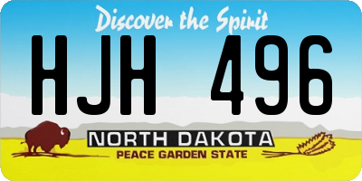 ND license plate HJH496