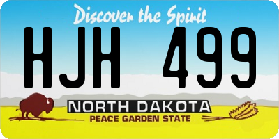 ND license plate HJH499